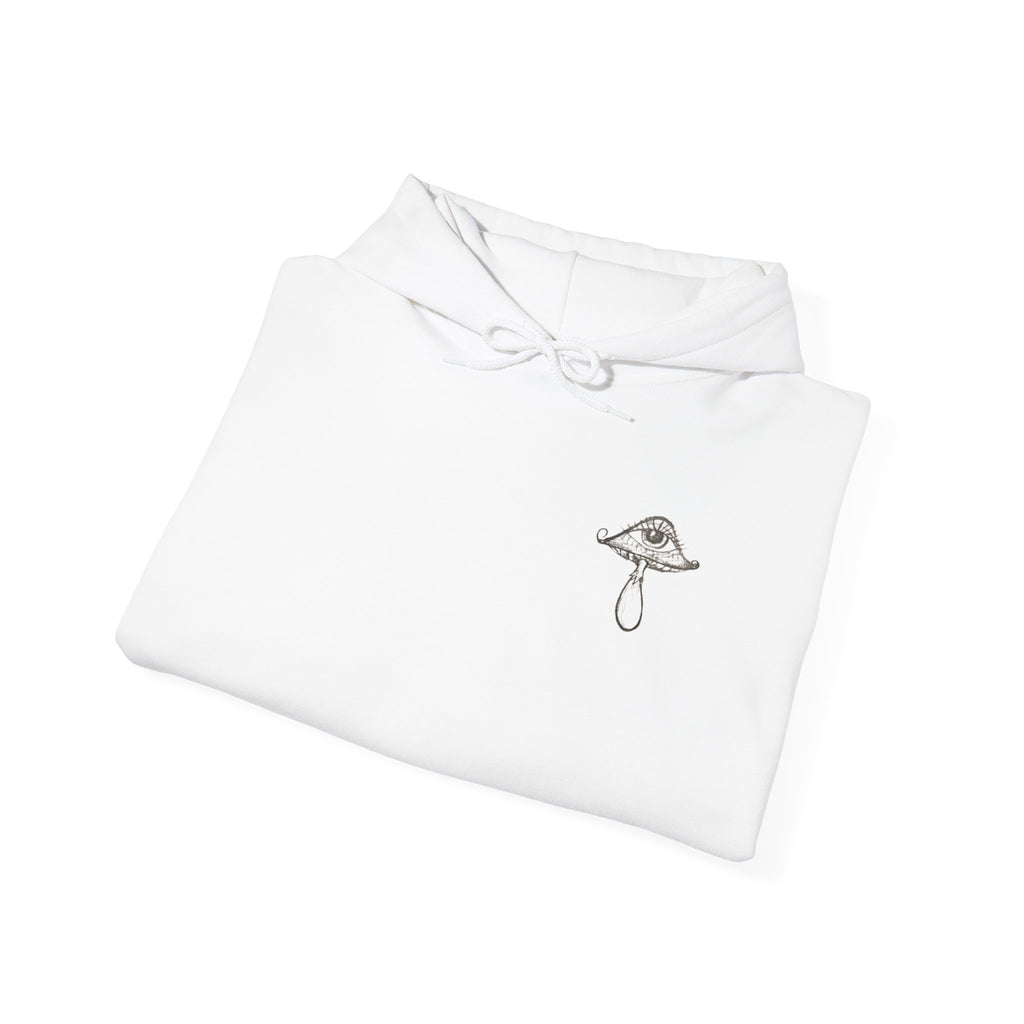 Mushroom Graphic Hoodie — 'Crouch' Checkerboard Trippy Streetwear